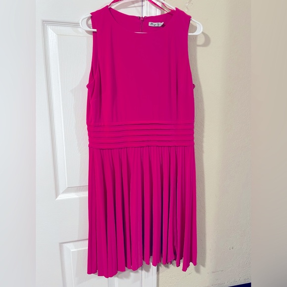 Eliza J Dresses & Skirts - Gorgeous pink dress fit and flare with pleated skirt Size 14